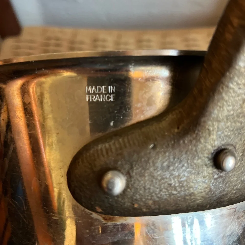 Vintage French Aluminum Saucepan Made in France | Iron Handle | Bistro Cookware